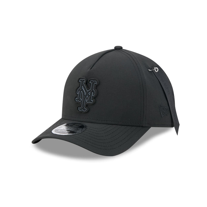 Alpha Industries x New York Mets Nylon Black 9FORTY M-Crown A-Frame Snapback Hat