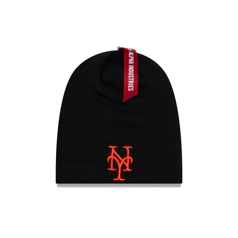Alpha Industries x New York Mets Black Beanie Hat