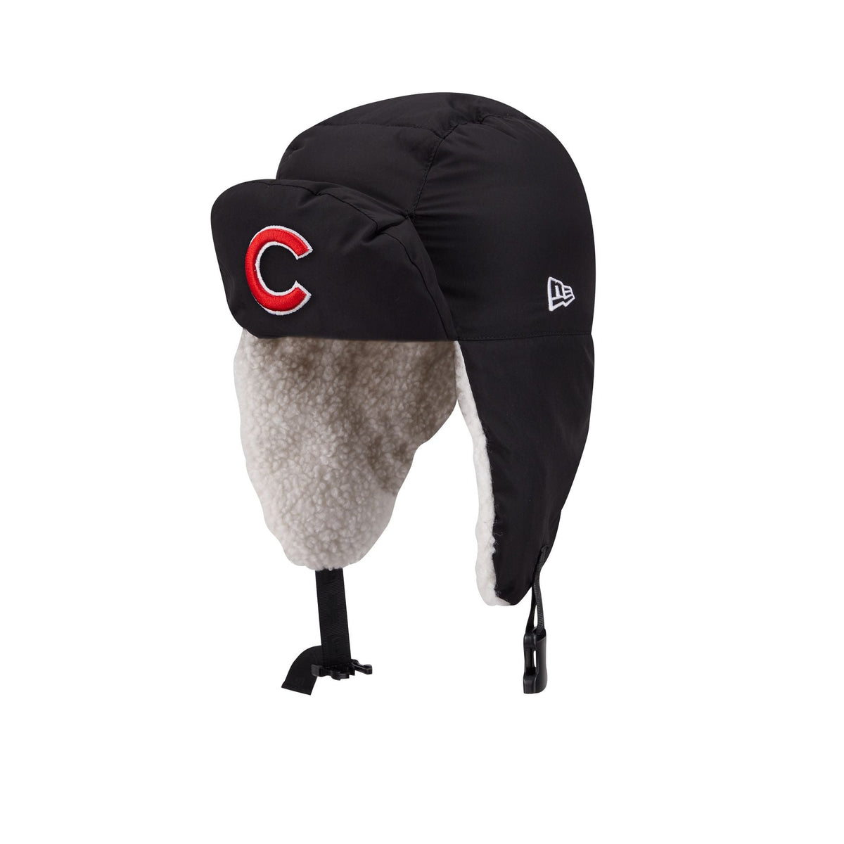 Alpha Industries x Chicago Cubs Black Puffer Trapper Hat