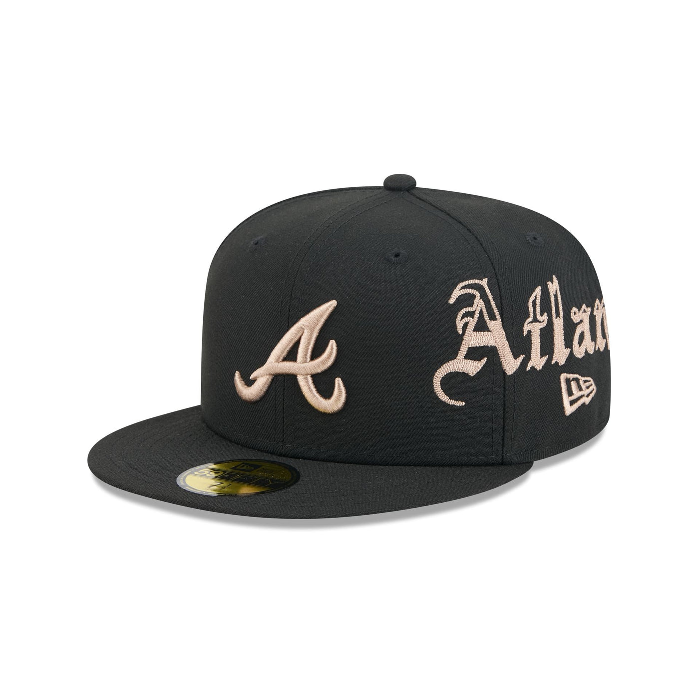 Atlanta Braves Gothic Lettering 59FIFTY Fitted Hat