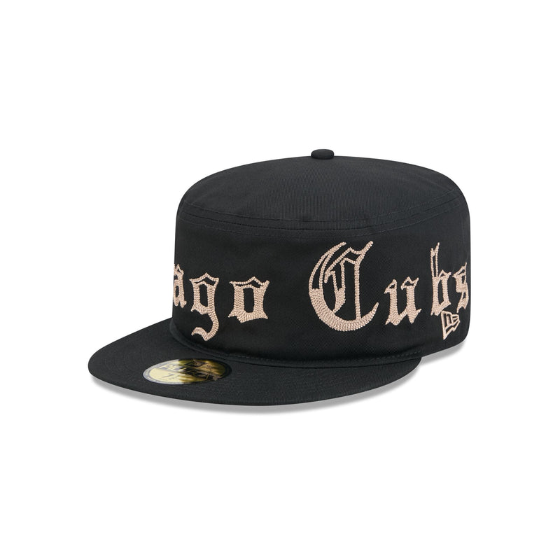 Chicago Cubs Gothic Lettering Pillbox Hat