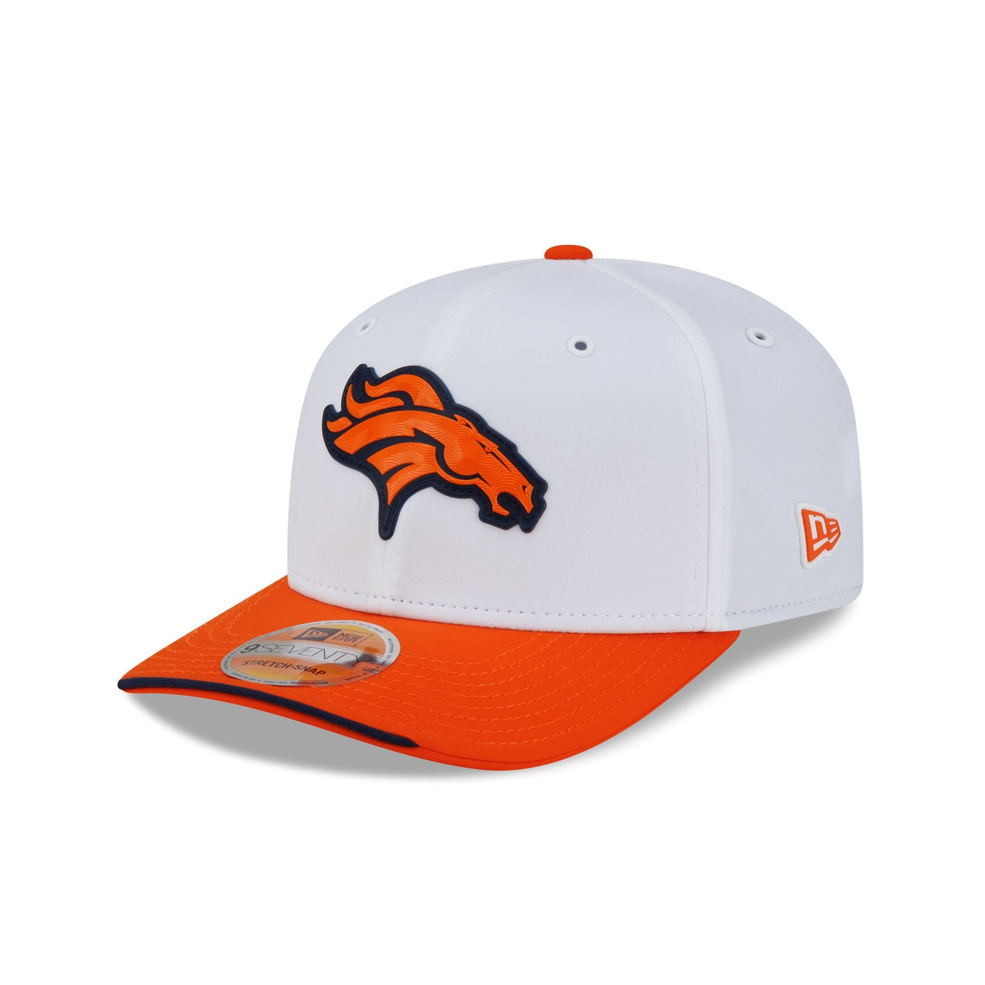 Denver Broncos 2026 Sideline White 9SEVENTY Stretch-Snap Hat