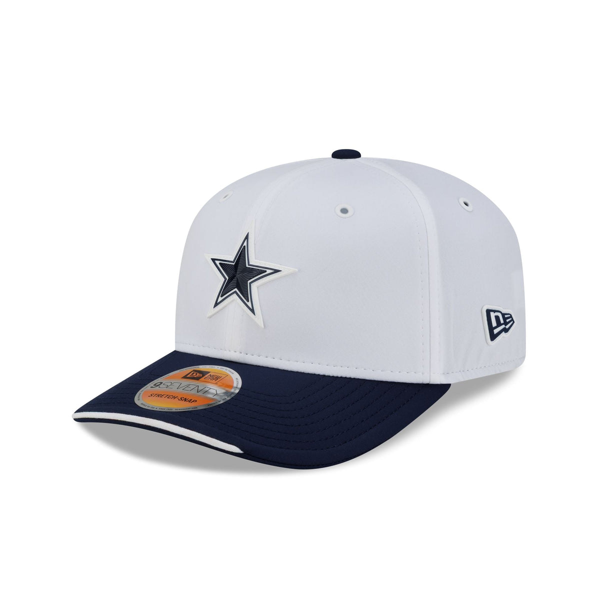 Dallas Cowboys 2026 Sideline White 9SEVENTY Stretch-Snap Hat