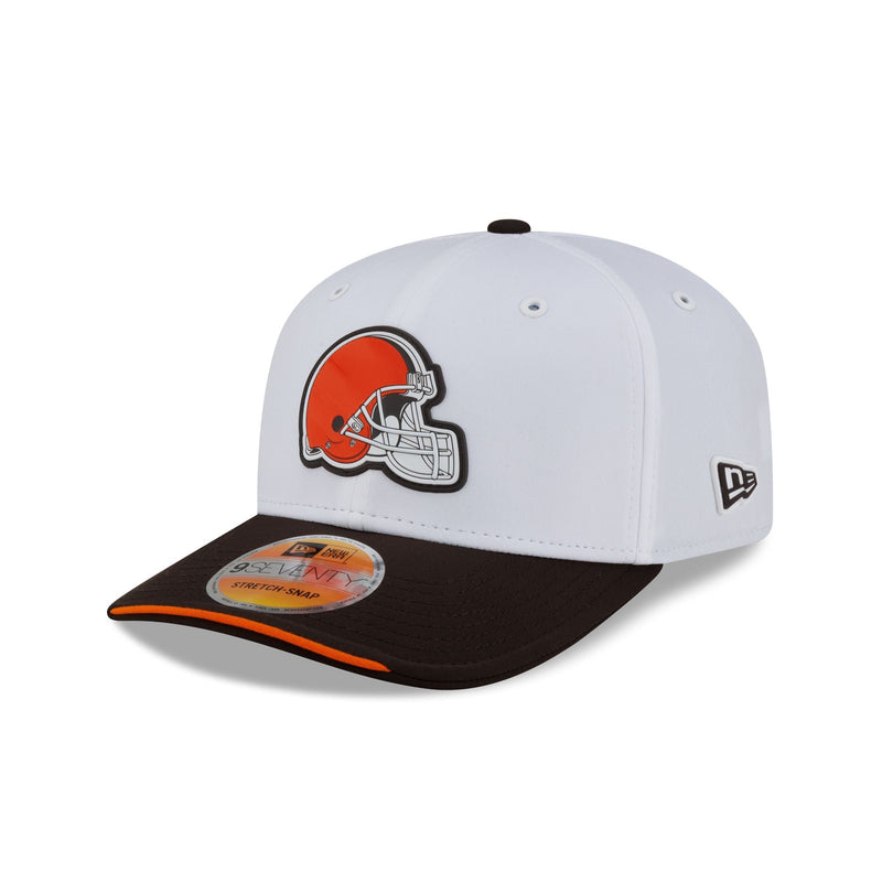 Cleveland Browns 2026 Sideline White 9SEVENTY Stretch-Snap Hat