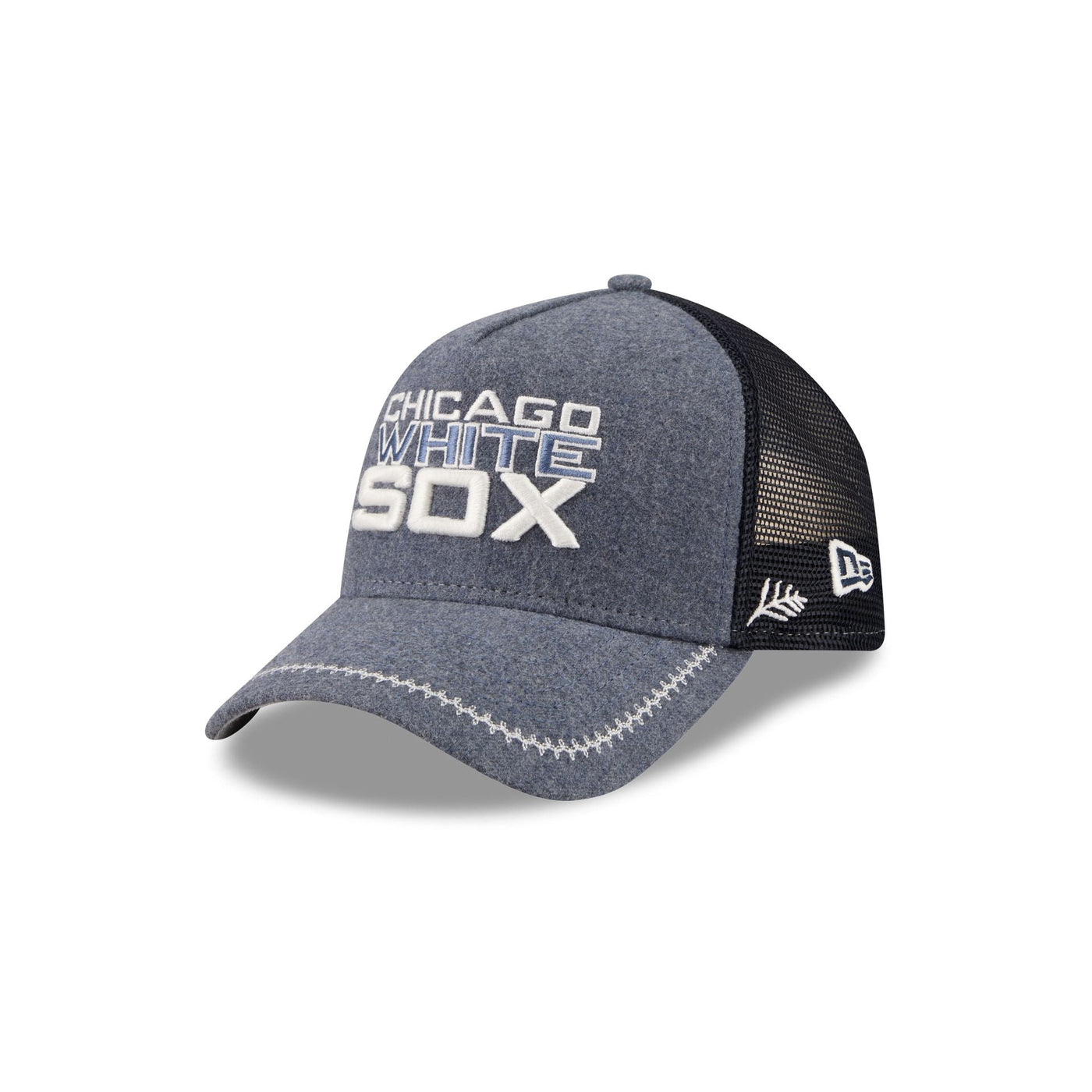 Chicago White Sox Navy Brushed Chambray 9FORTY A-Frame Trucker Hat