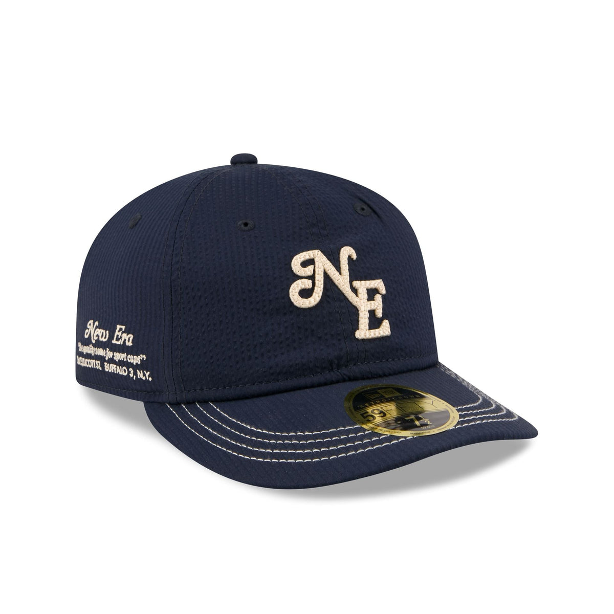 New Era Cap Navy Seersucker Retro Crown 59FIFTY Fitted Hat