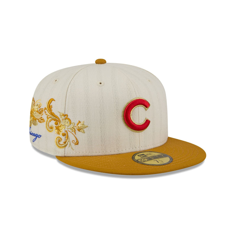 Chicago Cubs Chrome Herringbone 59FIFTY Fitted Hat