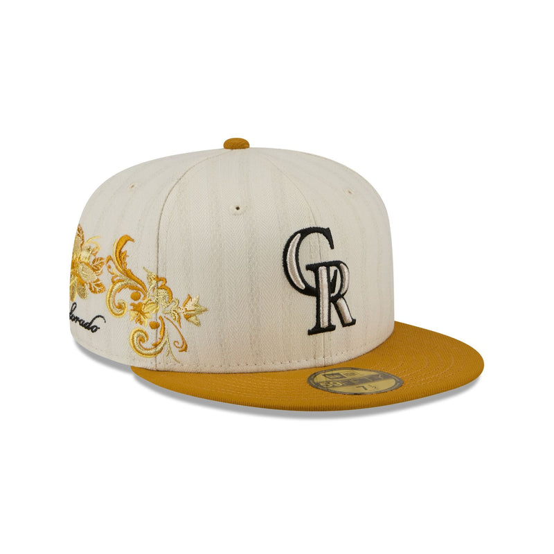 Colorado Rockies Chrome Herringbone 59FIFTY Fitted Hat