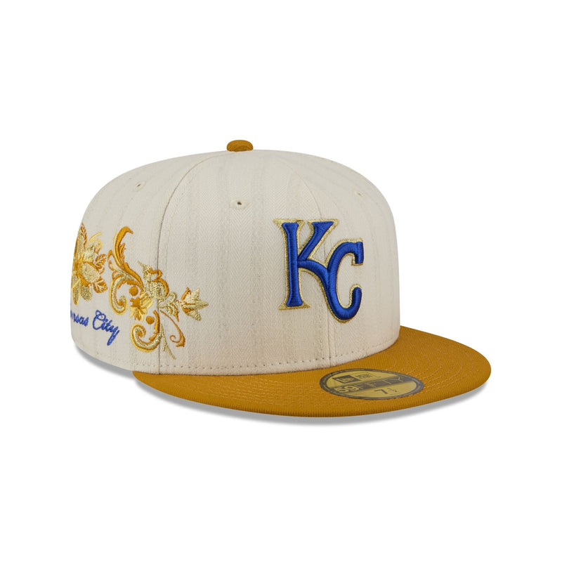 Kansas City Royals Chrome Herringbone 59FIFTY Fitted Hat