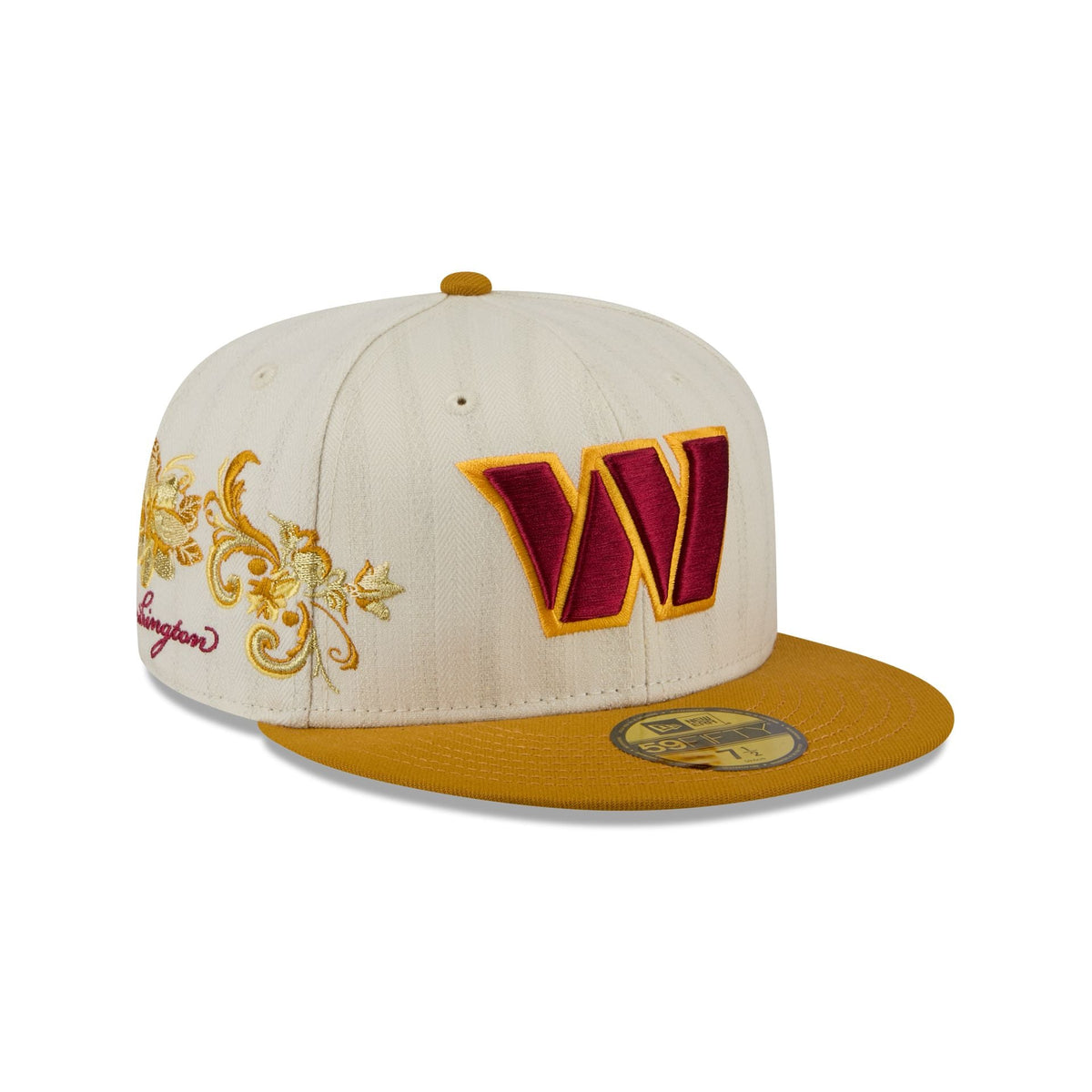 Washington Commanders Chrome Herringbone 59FIFTY Fitted Hat