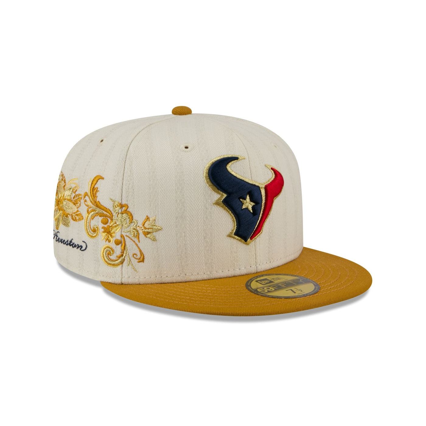 Houston Texans Chrome Herringbone 59FIFTY Fitted Hat