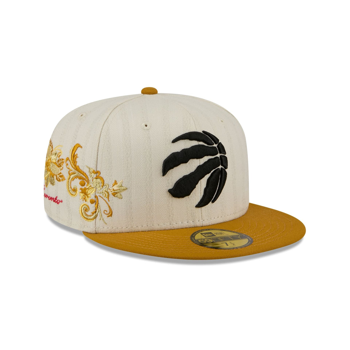 Toronto Raptors Chrome Herringbone 59FIFTY Fitted Hat