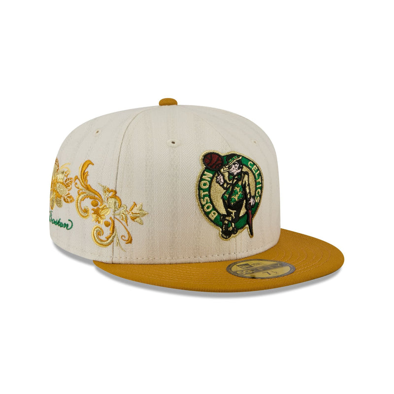Boston Celtics Chrome Herringbone 59FIFTY Fitted Hat