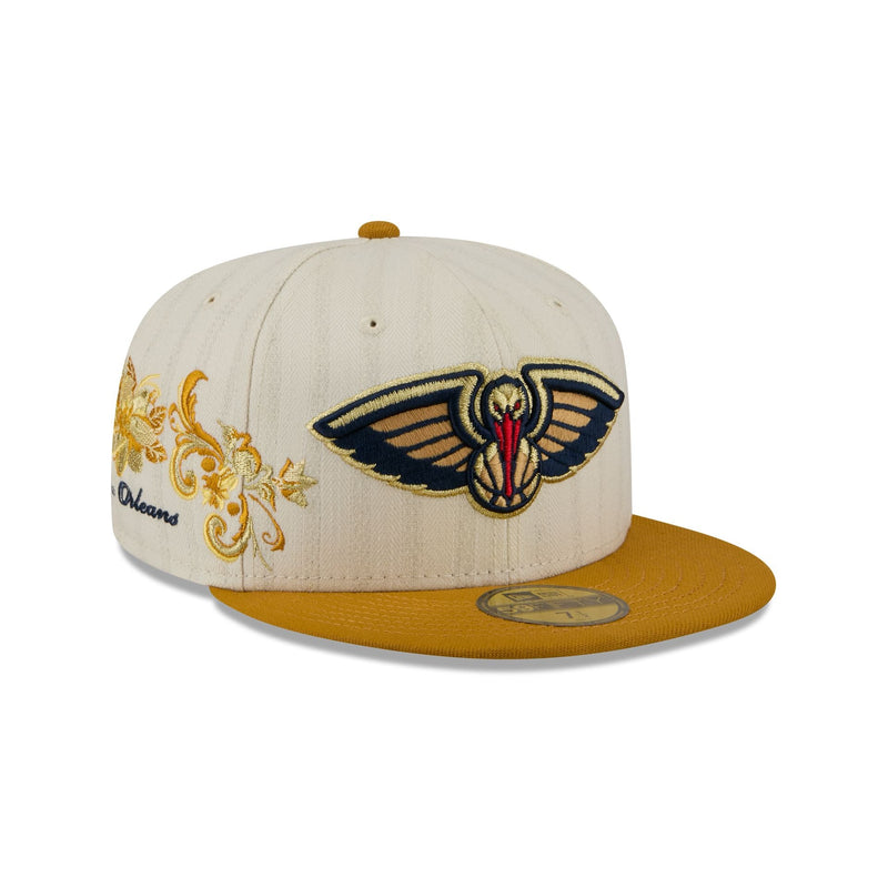 New Orleans Pelicans Chrome Herringbone 59FIFTY Fitted Hat