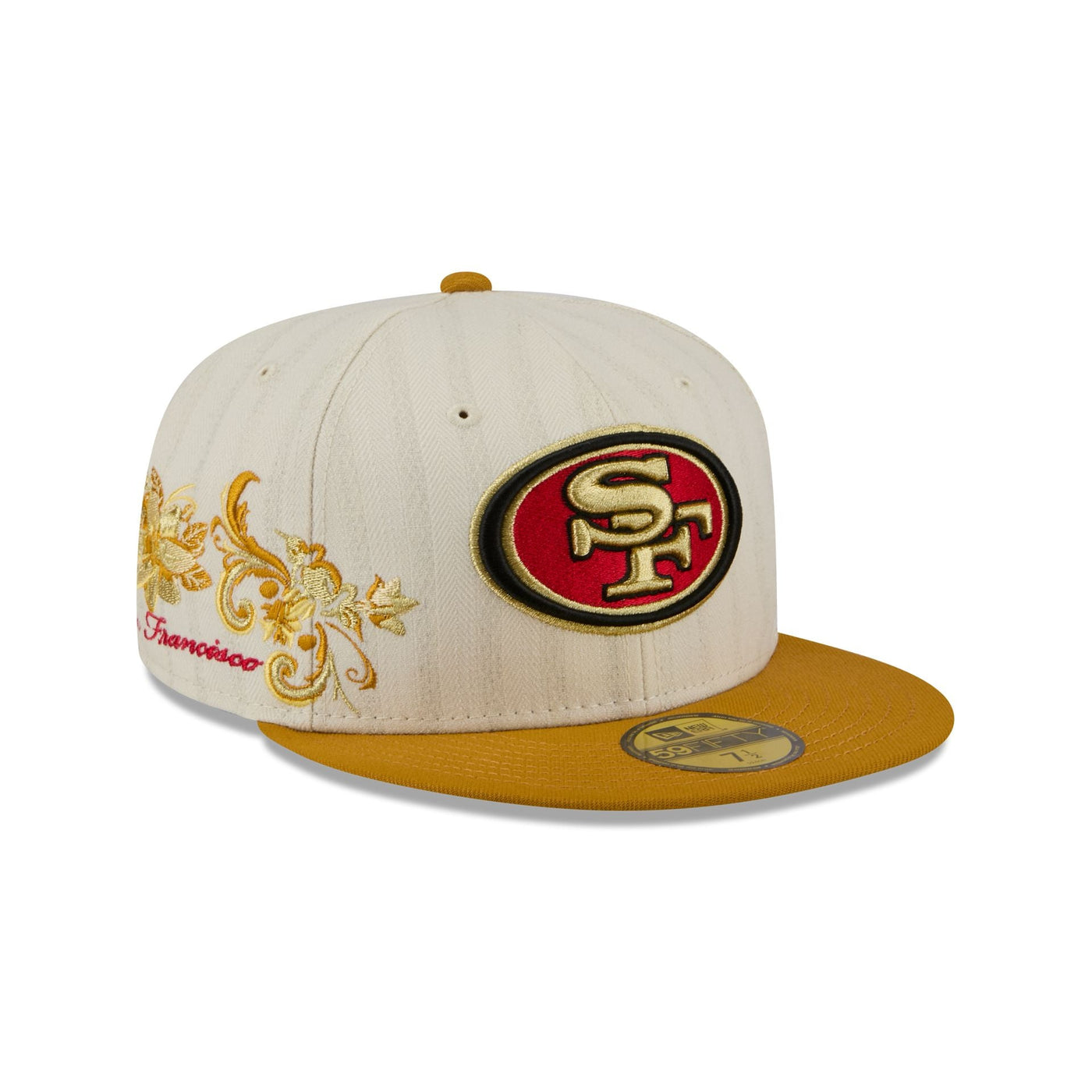 San Francisco 49ers Chrome Herringbone 59FIFTY Fitted Hat