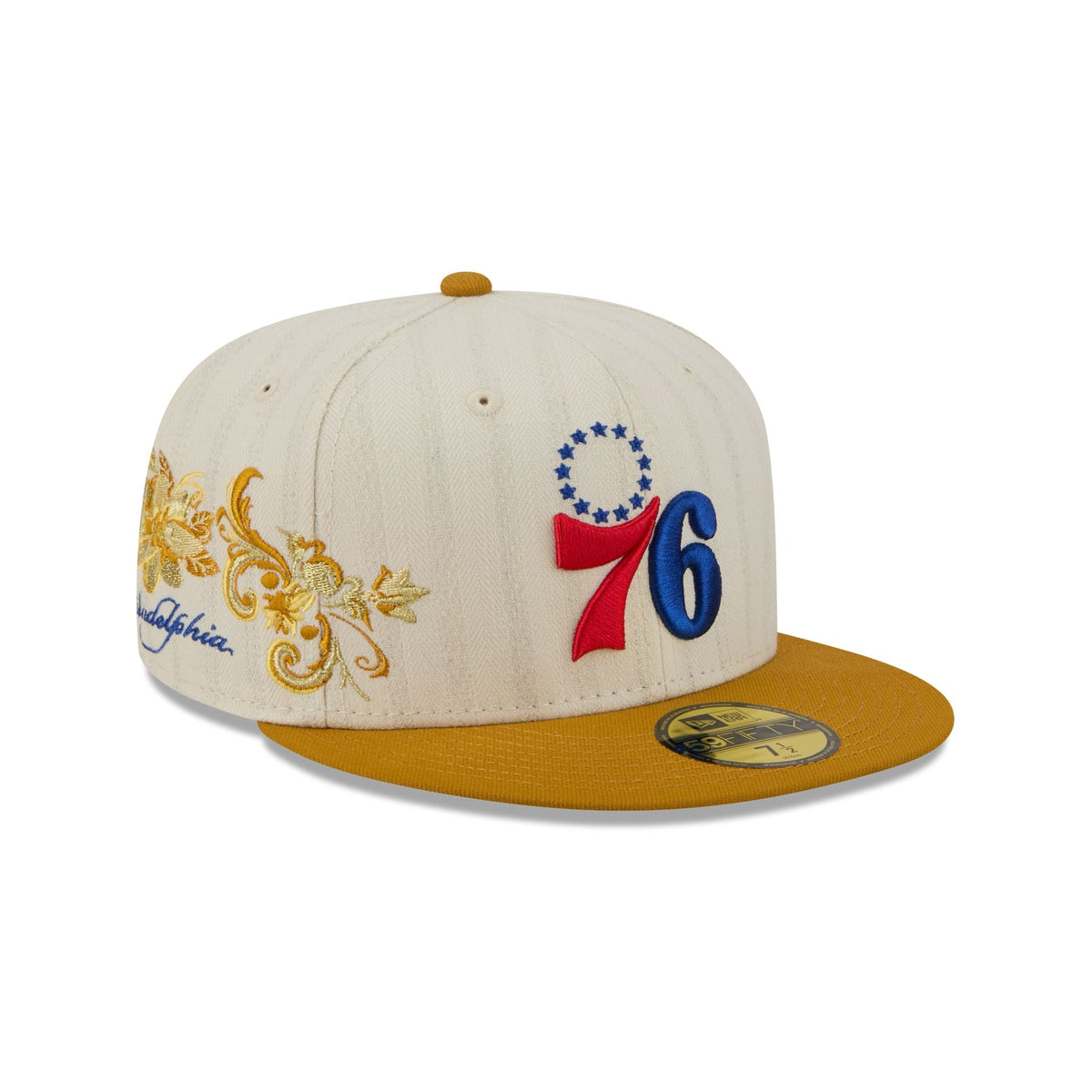 Philadelphia 76ers Chrome Herringbone 59FIFTY Fitted Hat