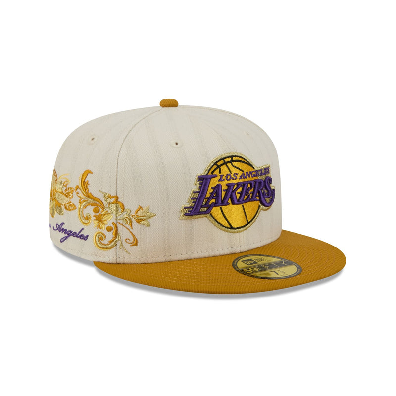 Los Angeles Lakers Chrome Herringbone 59FIFTY Fitted Hat