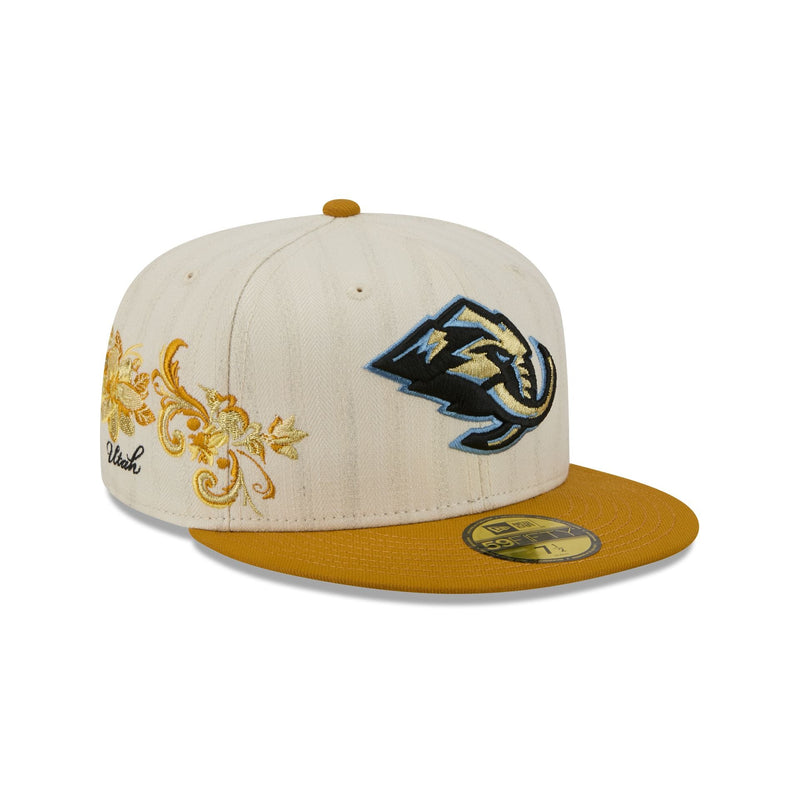 Utah Mammoth Chrome Herringbone 59FIFTY Fitted Hat