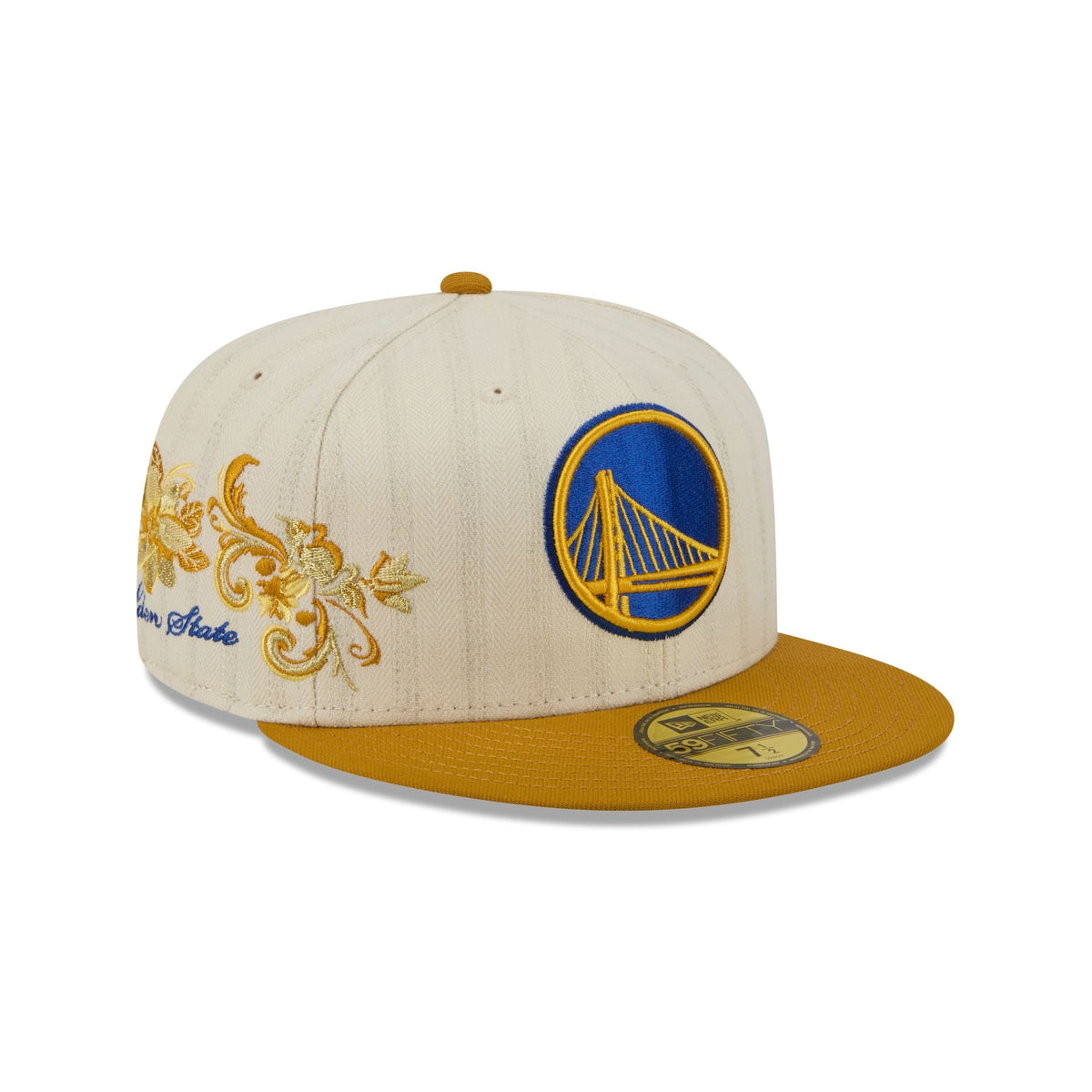 Golden State Warriors Chrome Herringbone 59FIFTY Fitted Hat