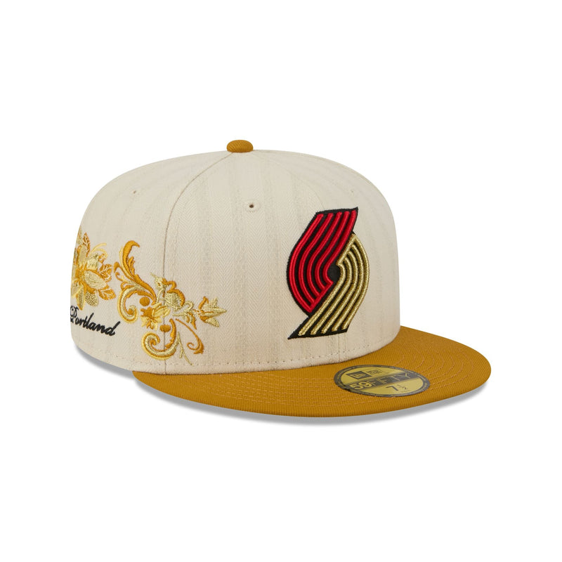Portland Trail Blazers Chrome Herringbone 59FIFTY Fitted Hat