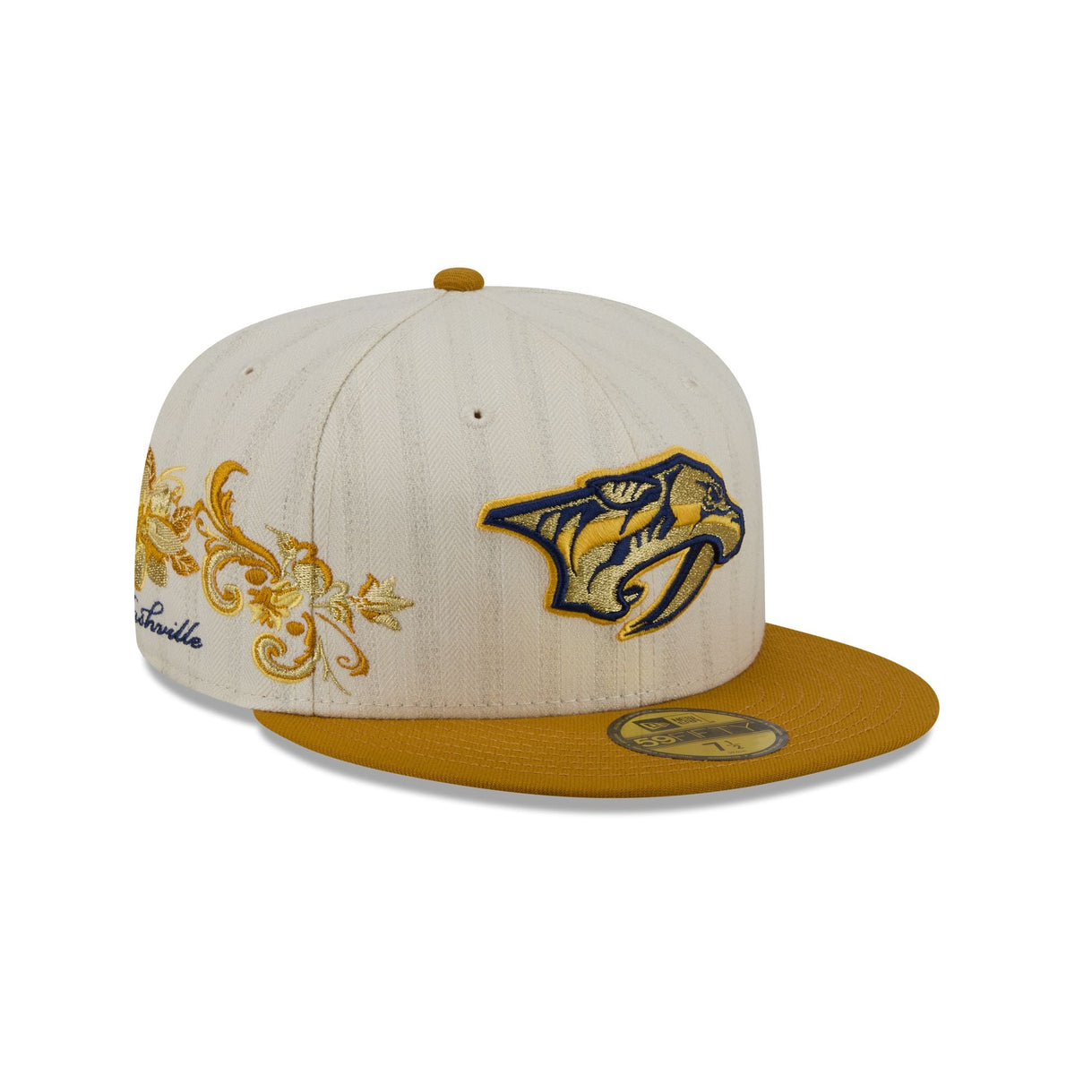 Nashville Predators Chrome Herringbone 59FIFTY Fitted Hat