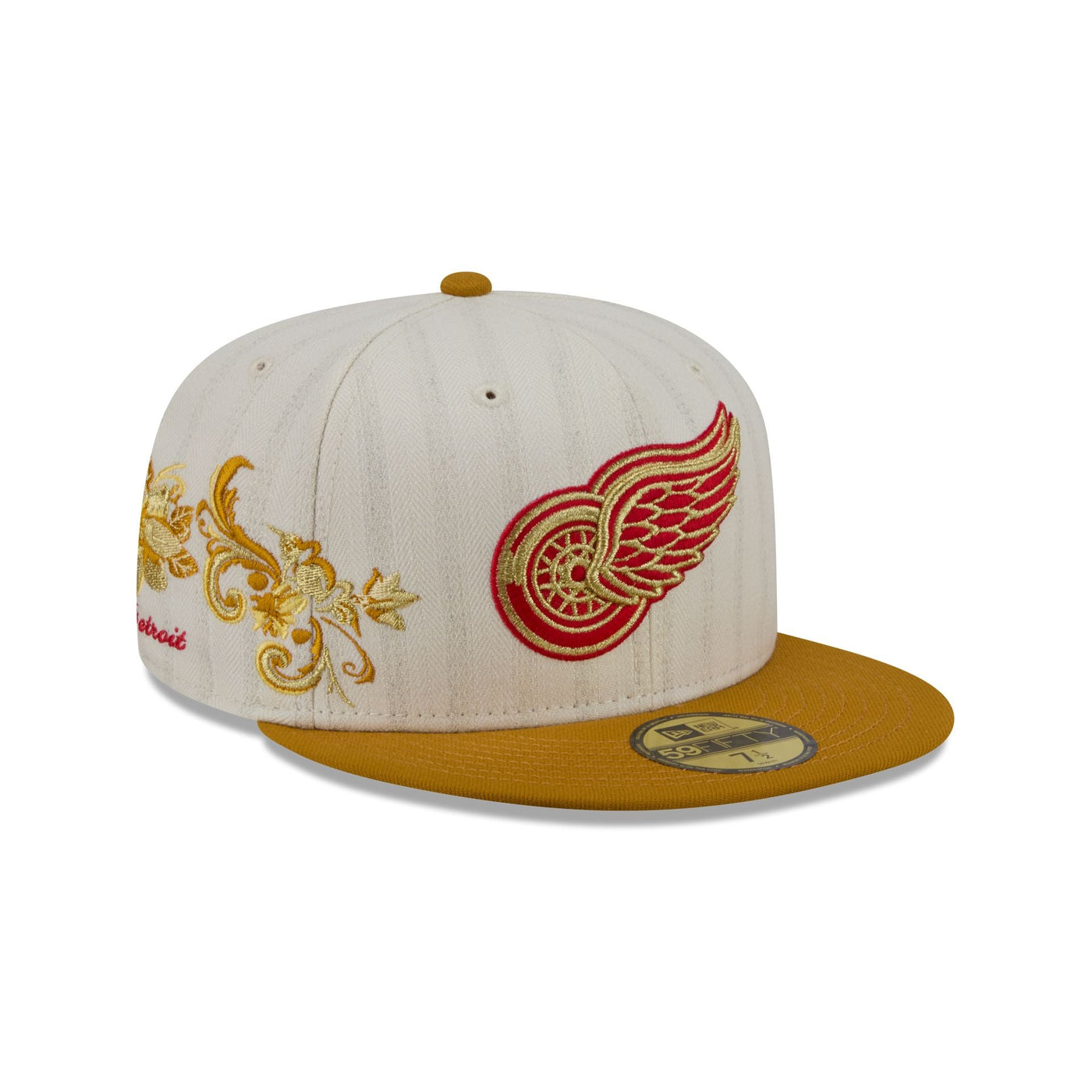 Detroit Red Wings Chrome Herringbone 59FIFTY Fitted Hat
