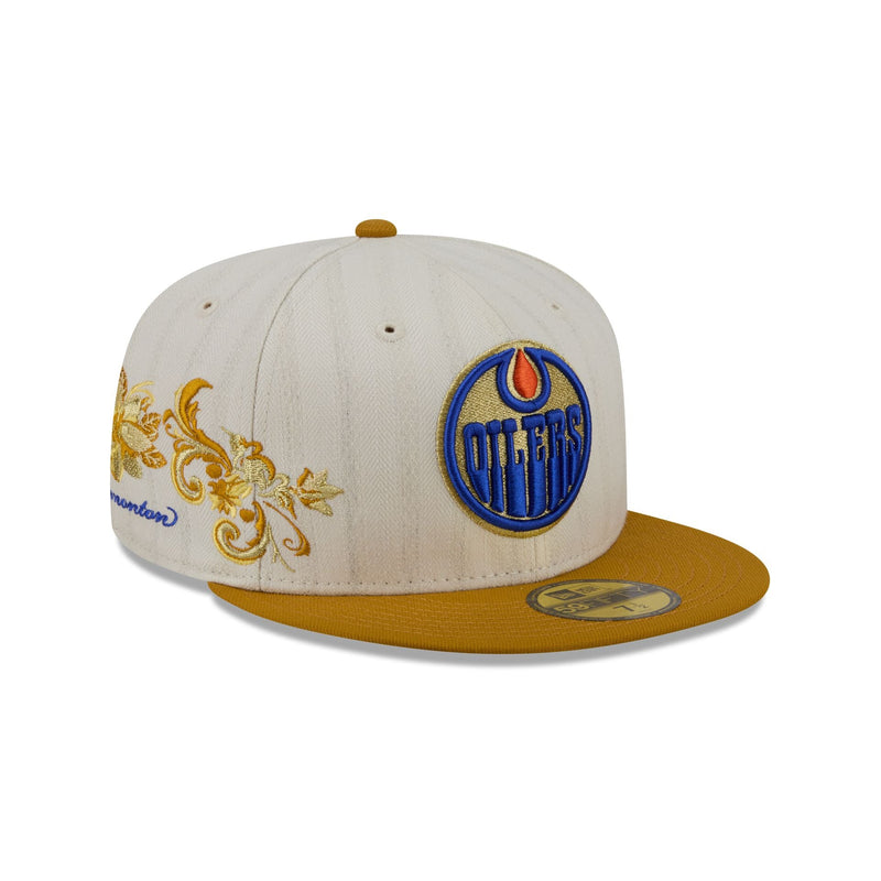 Edmonton Oilers Chrome Herringbone 59FIFTY Fitted Hat