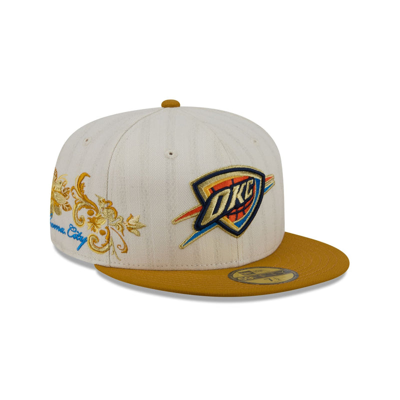 Oklahoma City Thunder Chrome Herringbone 59FIFTY Fitted Hat