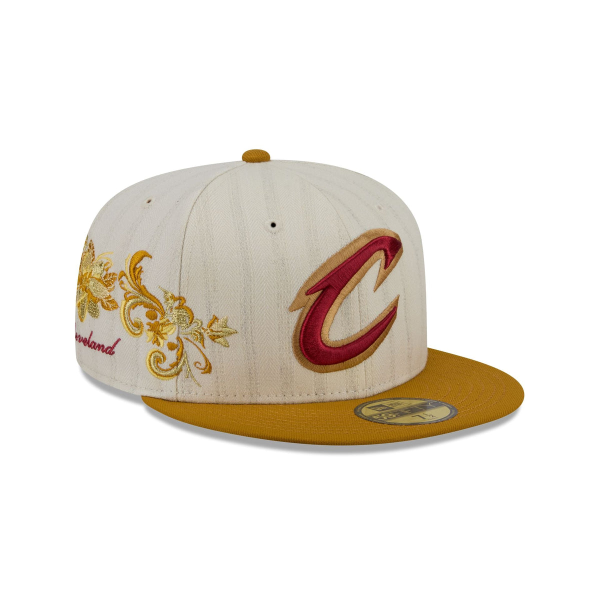 Cleveland Cavaliers Chrome Herringbone 59FIFTY Fitted Hat
