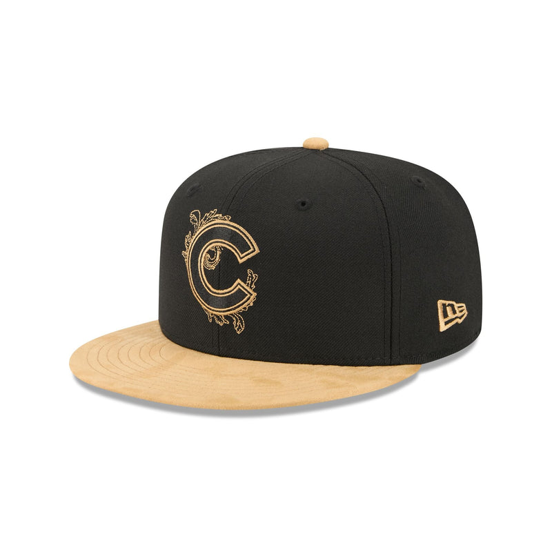 Chicago Cubs Black Wool 59FIFTY Fitted Hat