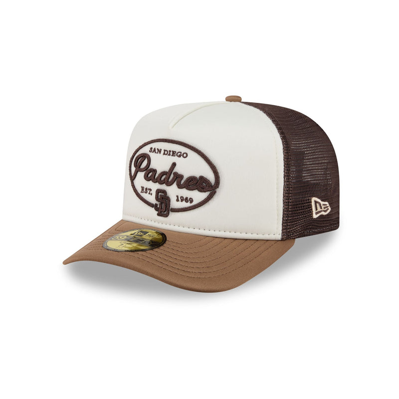 San Diego Padres Chrome 59FIFTY Fitted Trucker Hat
