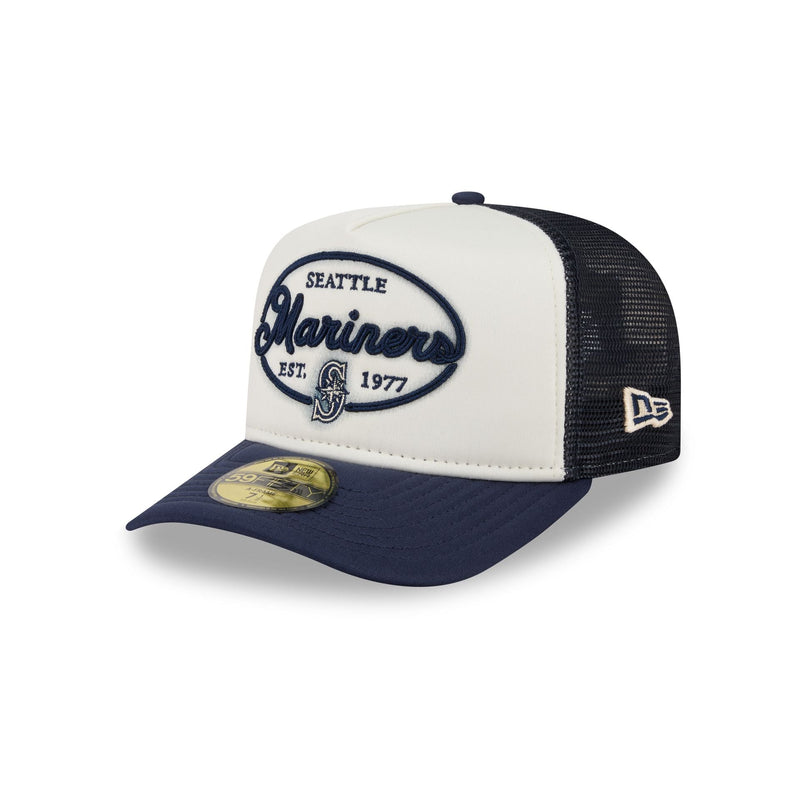 Seattle Mariners Chrome 59FIFTY Fitted Trucker Hat