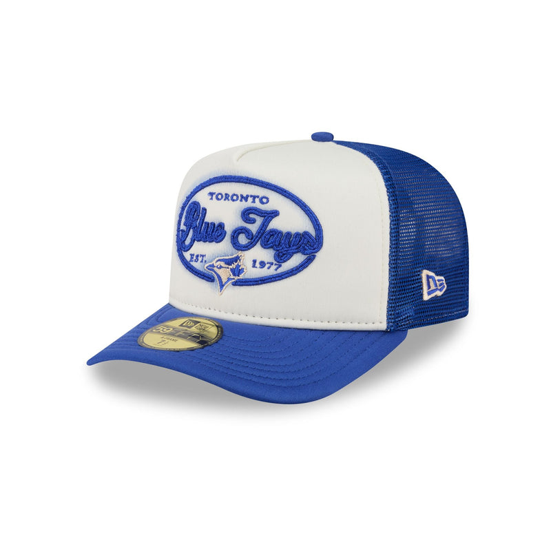 Toronto Blue Jays Chrome 59FIFTY Fitted Trucker Hat