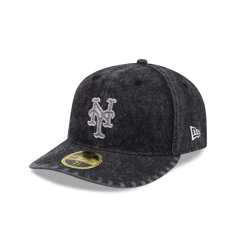 New York Mets Black Denim Low Profile 59FIFTY Fitted Hat