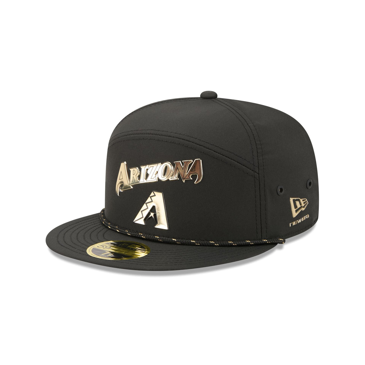 Arizona Diamondbacks Gold Logo Rope Split Panel 59FIFTY Fitted Hat