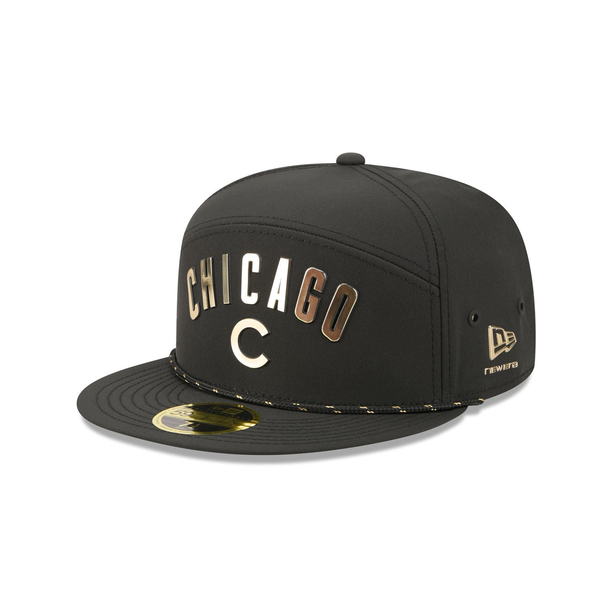 Chicago Cubs Gold Logo Rope Split Panel 59FIFTY Fitted Hat