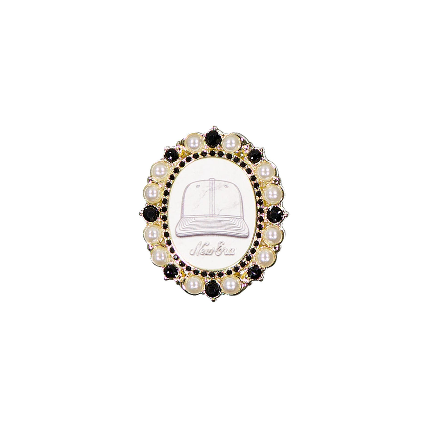 New Era Cap Jeweled Brooch Pin