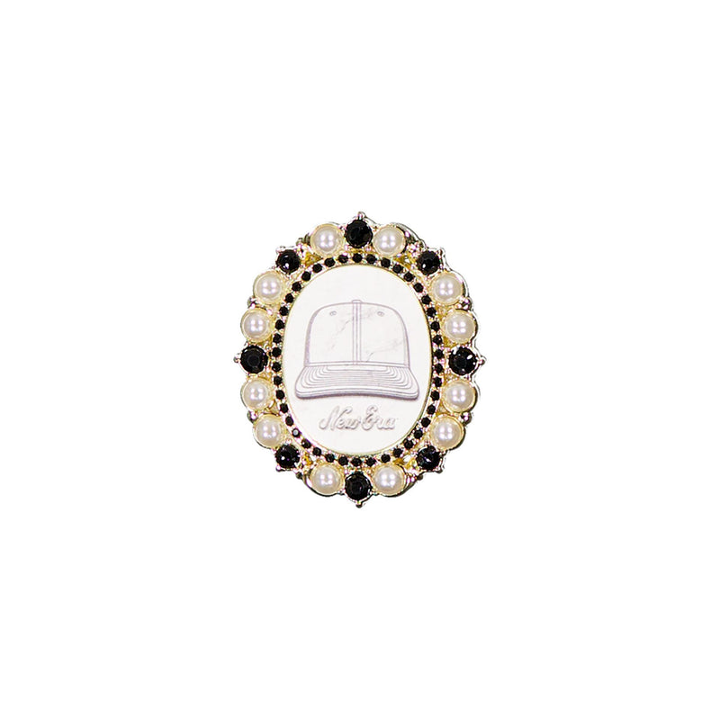 New Era Cap Jeweled Brooch Pin