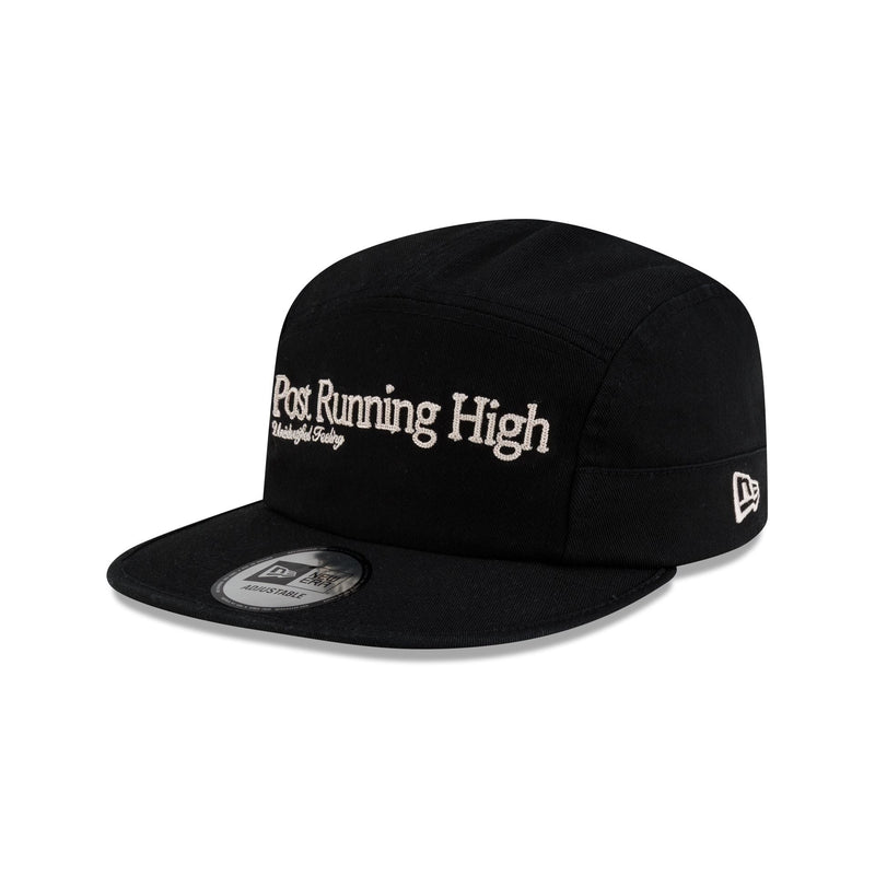 Hermanos Koumori Post Running High Script Black Camper Adjustable Hat