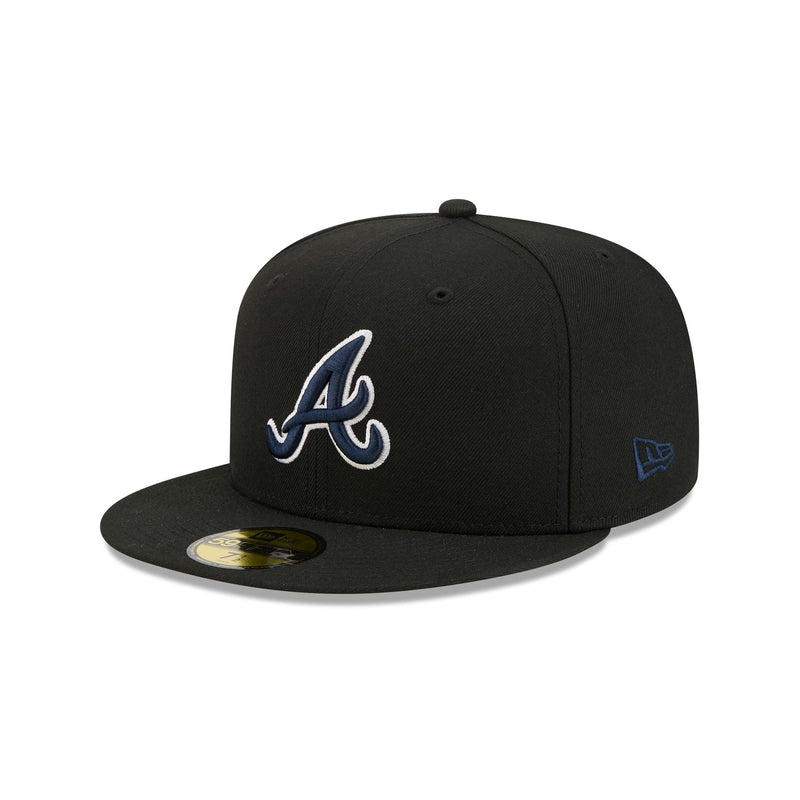 Atlanta Braves Black Basic 59FIFTY Fitted Hat