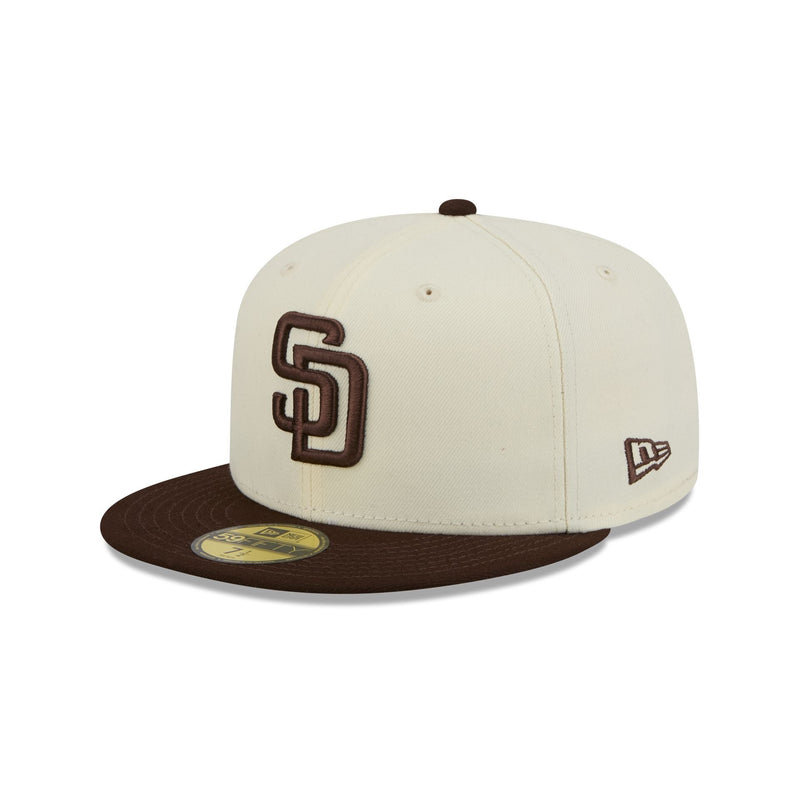 San Diego Padres Chrome White Basic 59FIFTY Fitted Hat