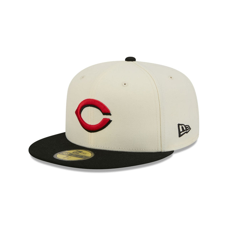 Cincinnati Reds Chrome White Basic 59FIFTY Fitted Hat