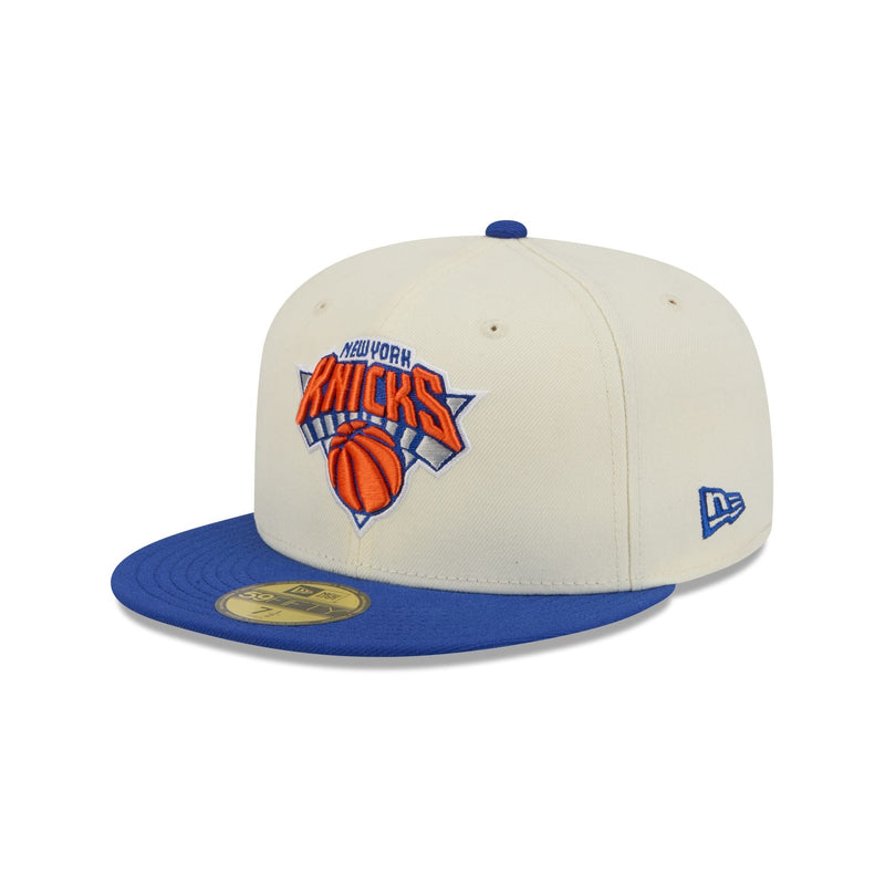 New York Knicks Chrome White Basic 59FIFTY Fitted Hat