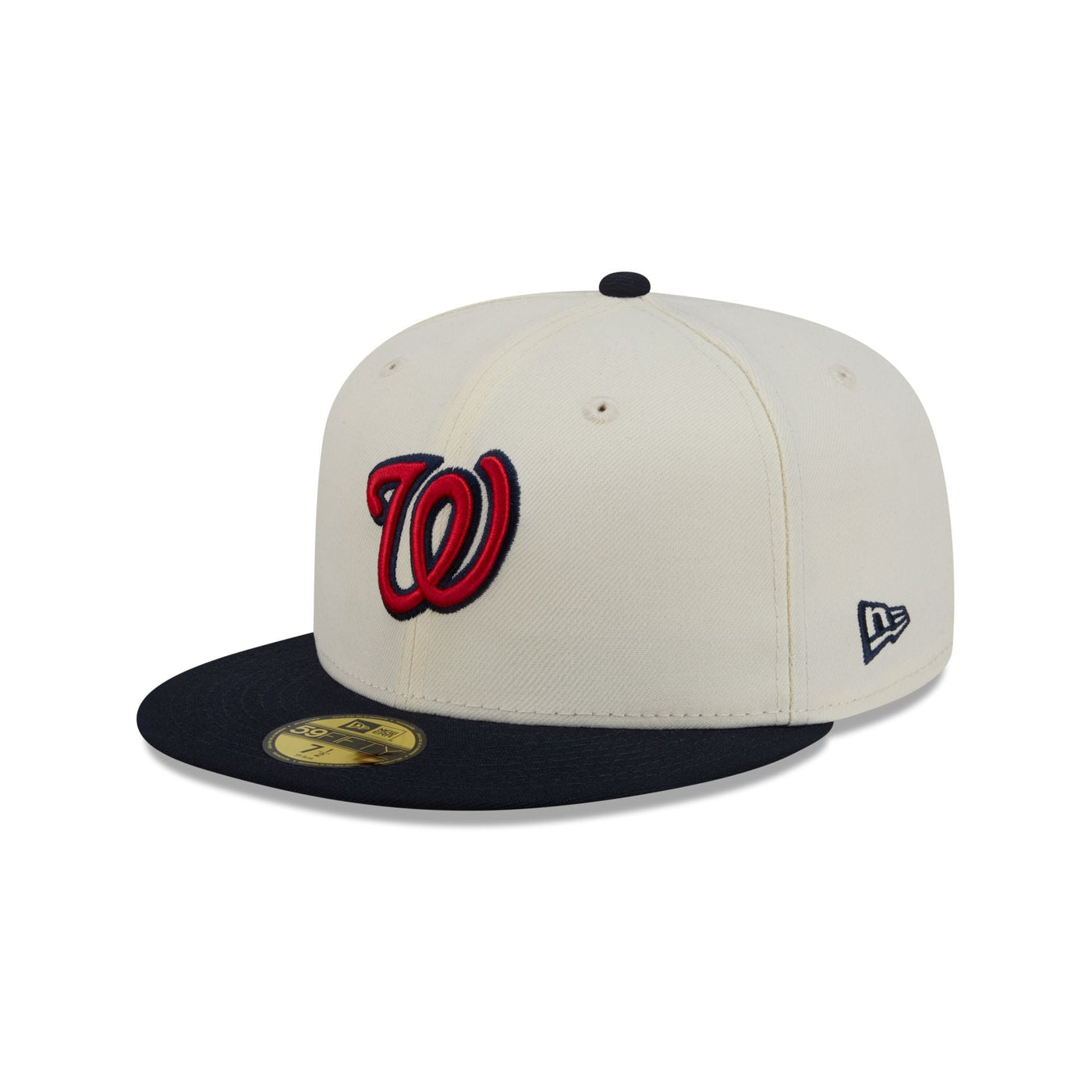 Washington Nationals Chrome White Basic 59FIFTY Fitted Hat