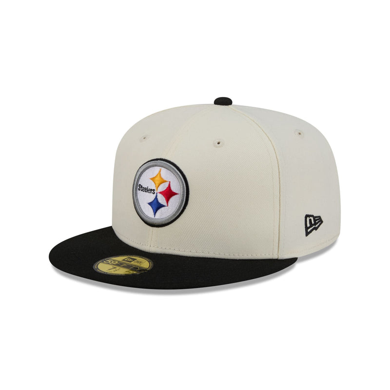 Pittsburgh Steelers Chrome White Basic 59FIFTY Fitted Hat