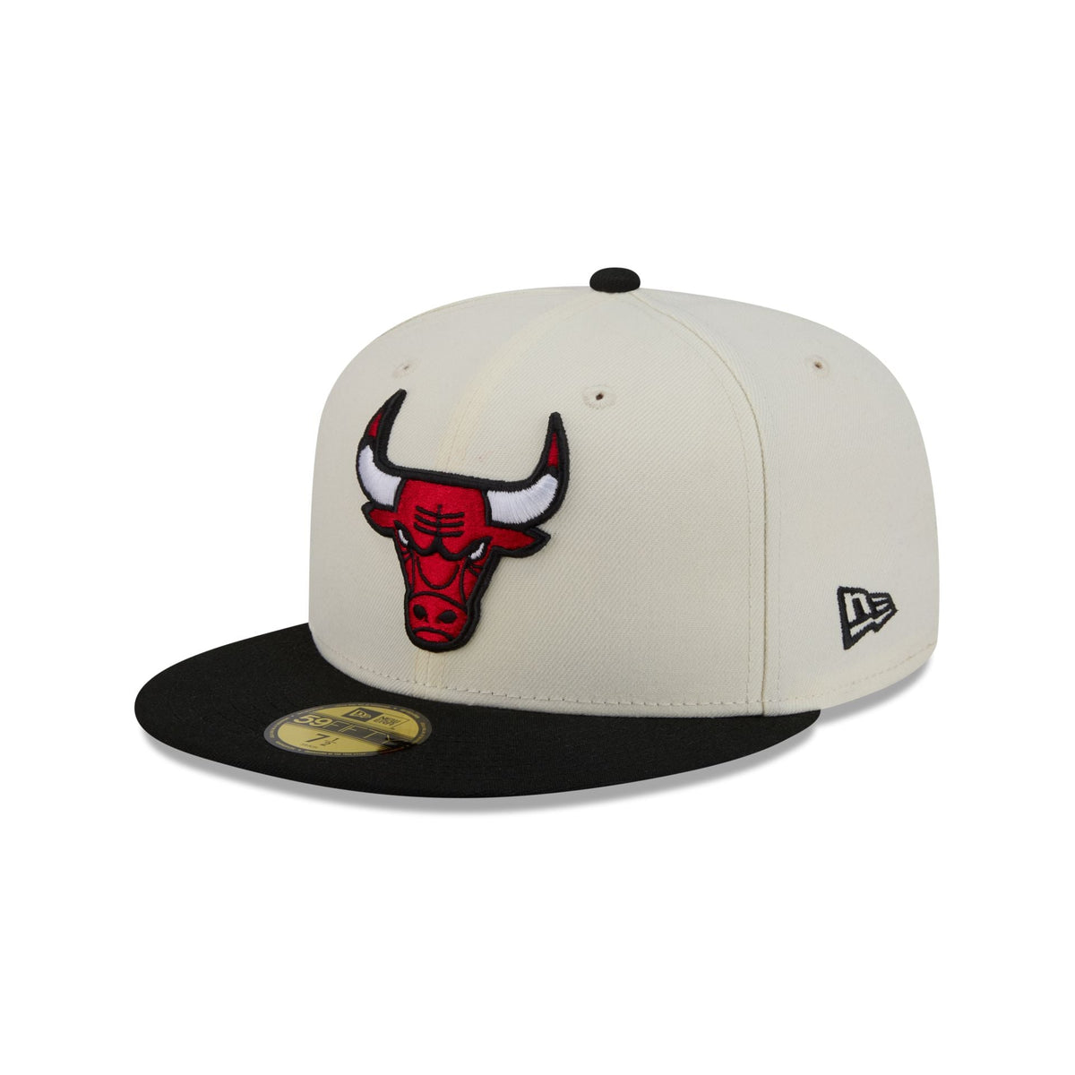 Chicago Bulls Chrome White Basic 59FIFTY Fitted Hat