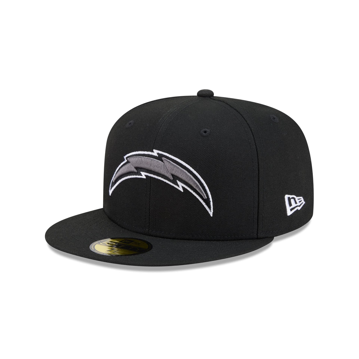 Los Angeles Chargers Black and White Basic 59FIFTY Fitted Hat