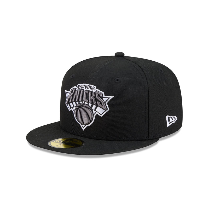 New York Knicks Black and White Basic 59FIFTY Fitted Hat