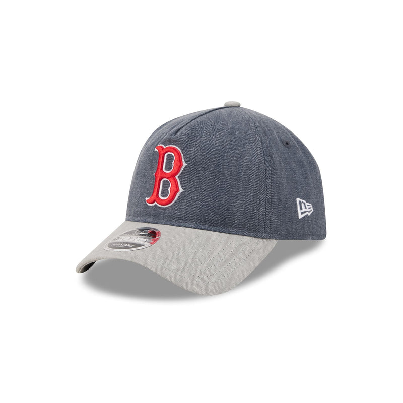 Boston Red Sox Herringbone Team Colors 9FORTY A-Frame Adjustable Hat