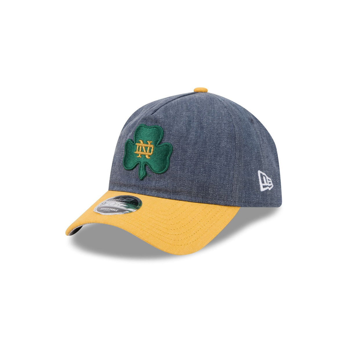 Notre Dame Fighting Irish Herringbone Team Colors 9FORTY A-Frame Adjustable Hat